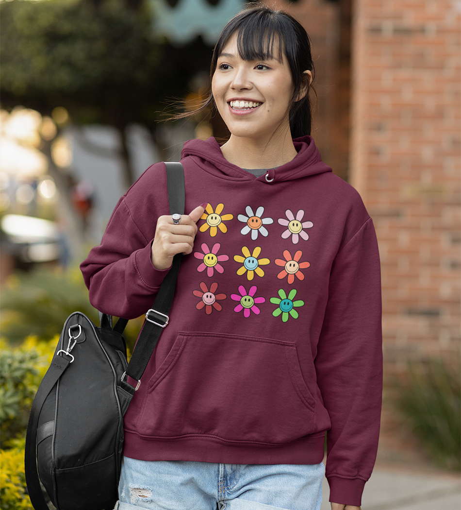 Cute hoodie with flowers